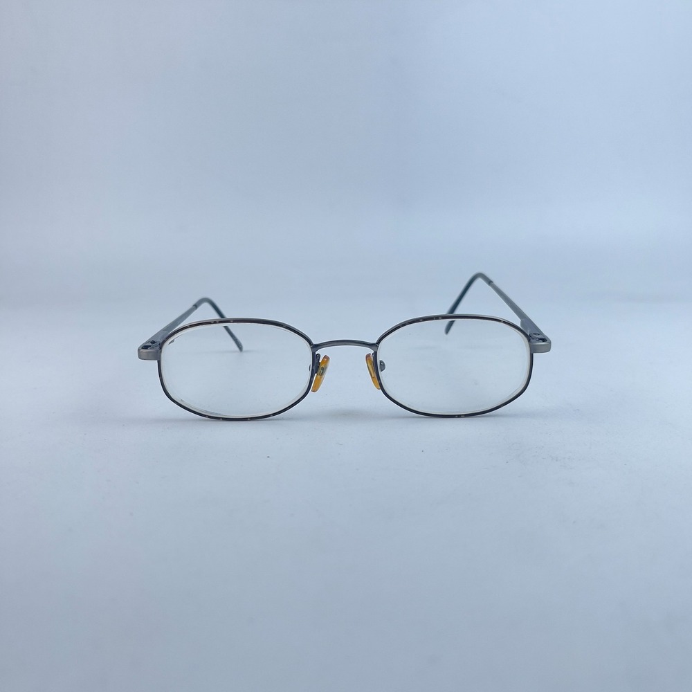 Baron‎ A7057 Men's Eyeglasses Frame Silver Metal Full Rim Rectangle 48-20-140 mm - Picture 2 of 12